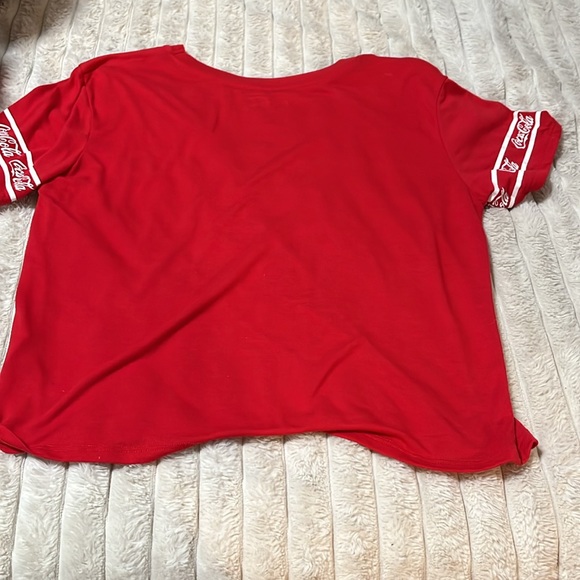 Red Coca-Cola shirt from a boutique in my town. Size large,cropped - Picture 2 of 2